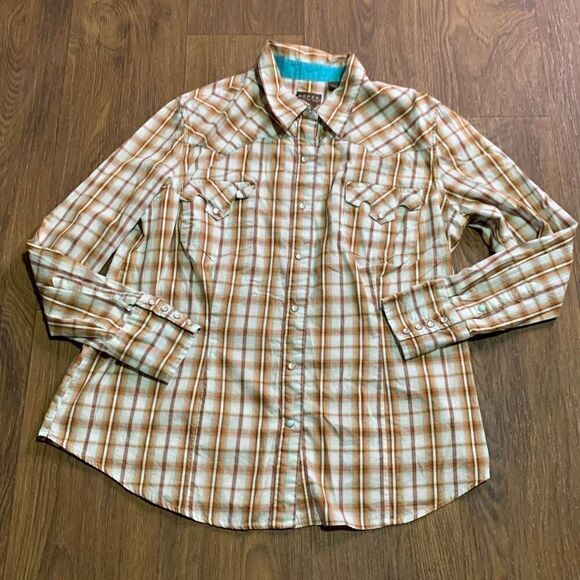 Roper wear the west cowgirl long sleeve shirt. Western ranch top coastal - Picture 1 of 10